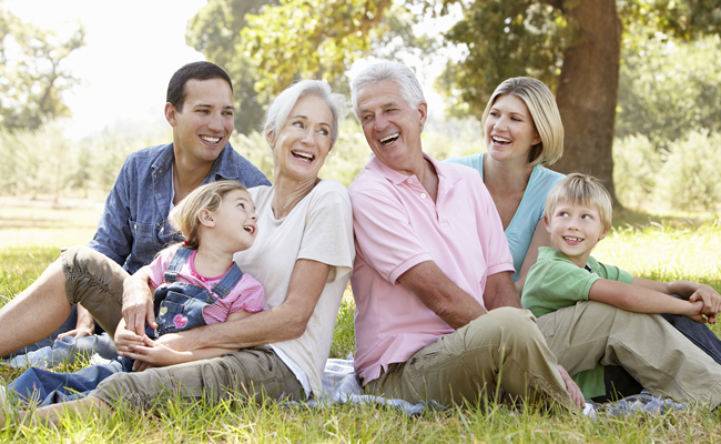 Multigenerational Family in the park