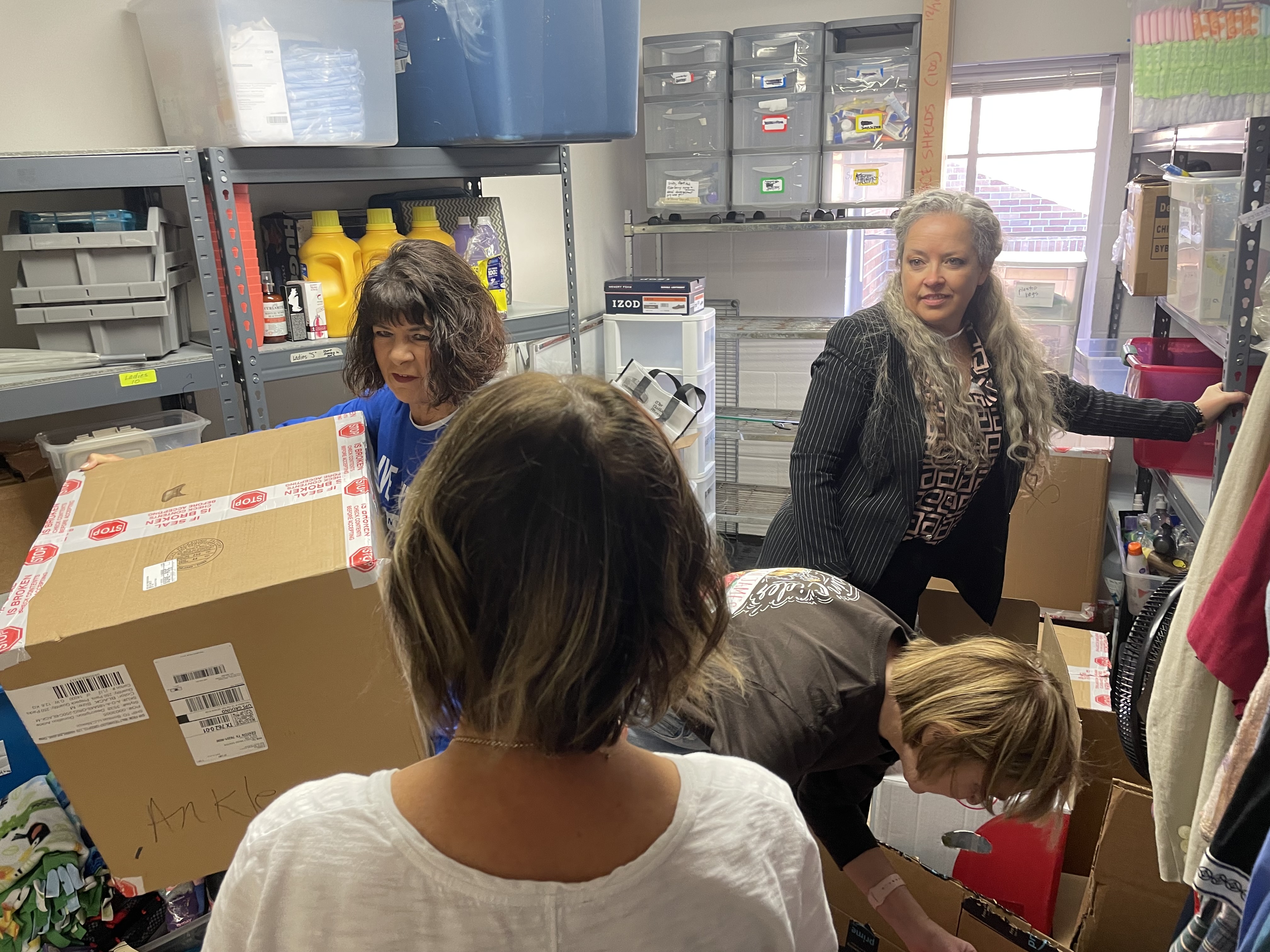 Friends of the Family receive bags