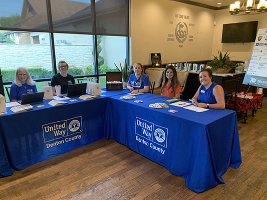 volunteers at registration