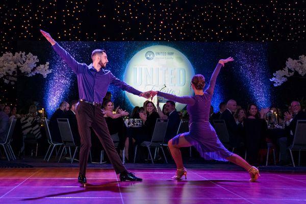 Ben and Anna strike a pose on the dance floor