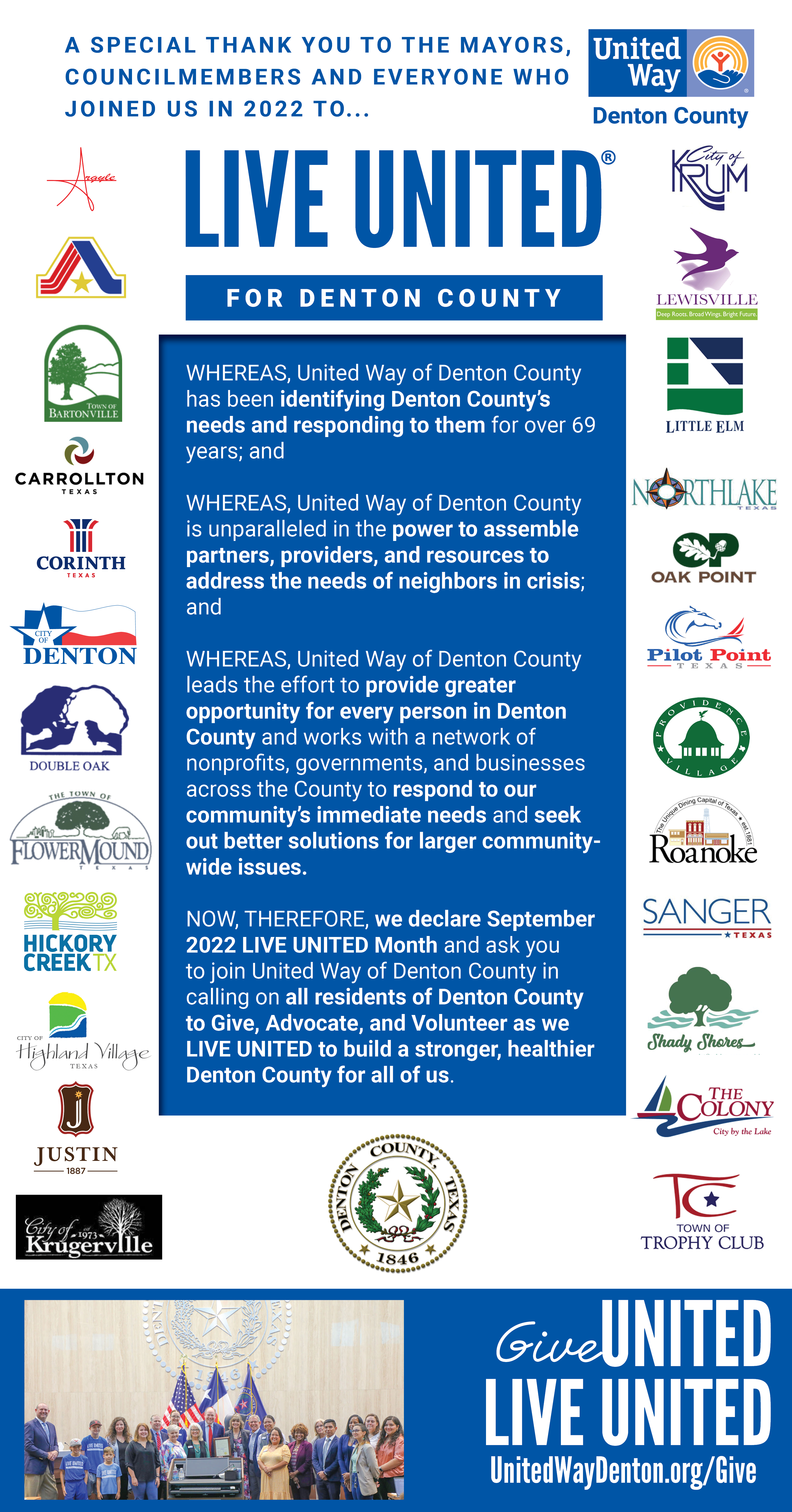 Live United Month Proclamation