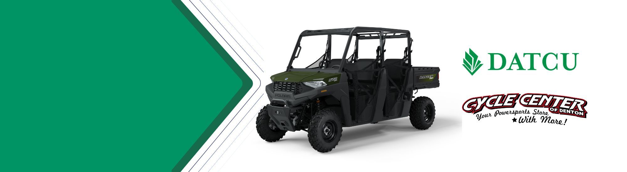 Image of Ranger being raffled with DATCU and Cycle Center logo