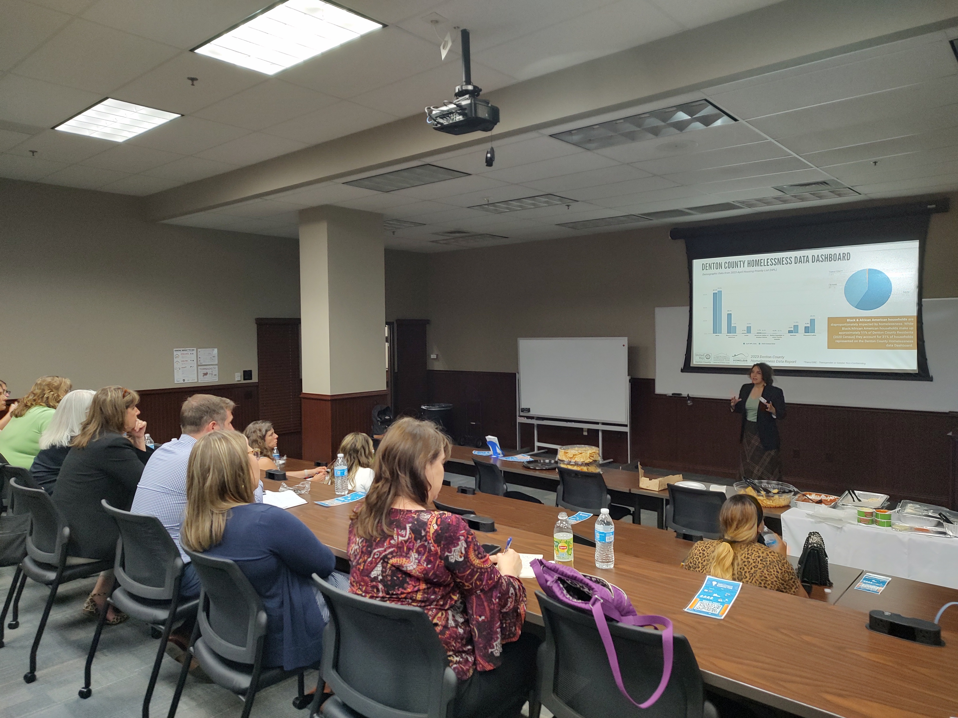 Women UNITED Members Listening to Homelessness Data Dashboard