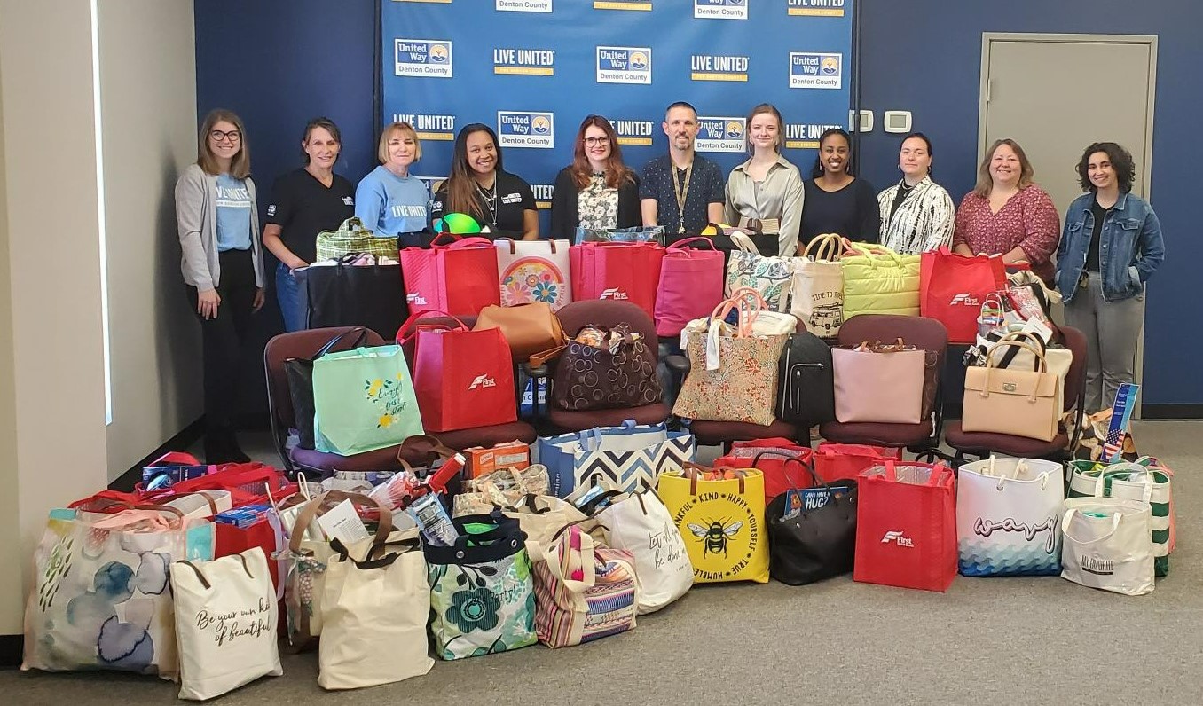 Friends of the Family receive bags